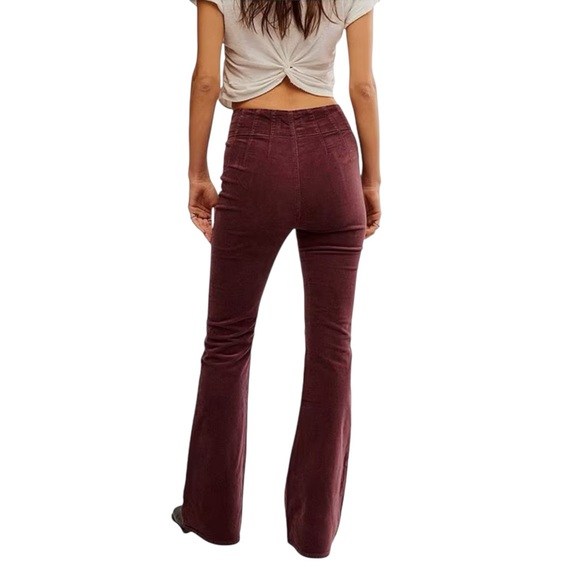 Free People women’s Jade Cord Flare Jeans size 28/6 - Picture 3 of 12